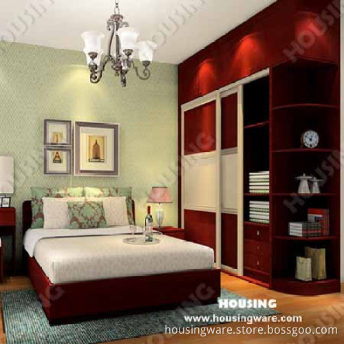 Modern Bedroom Furniture Mirror Door Wardrobe / Closet (HW-M01)